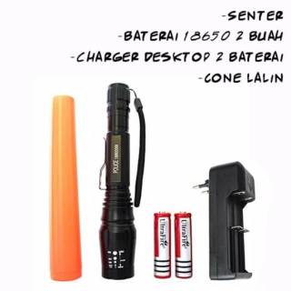 SENTER T6 MONSTER SWAT POLICE SINAR PUTIH 5 MODE FOKUS 4