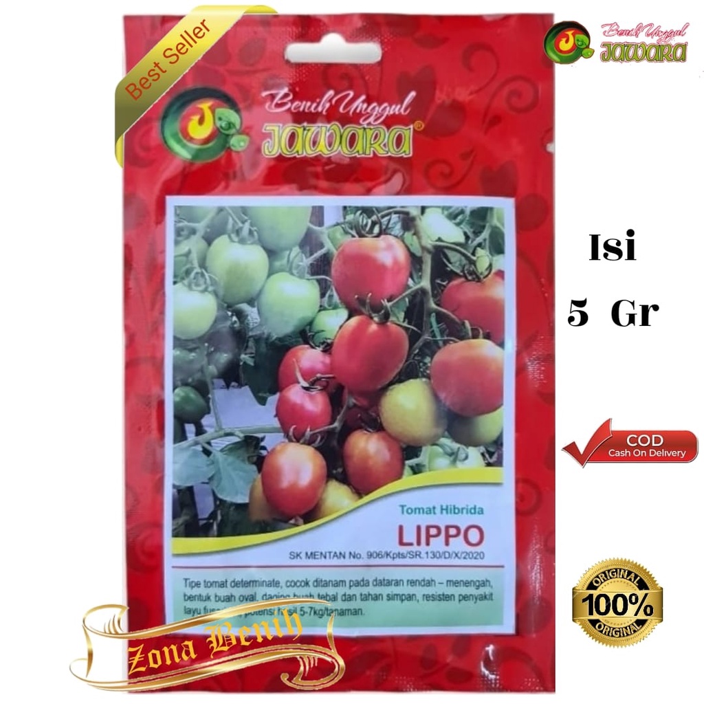 Bibit Tomat Hibrida LIPPO Isi 5 Gram. Benih Tomat F1. Biji Tomat