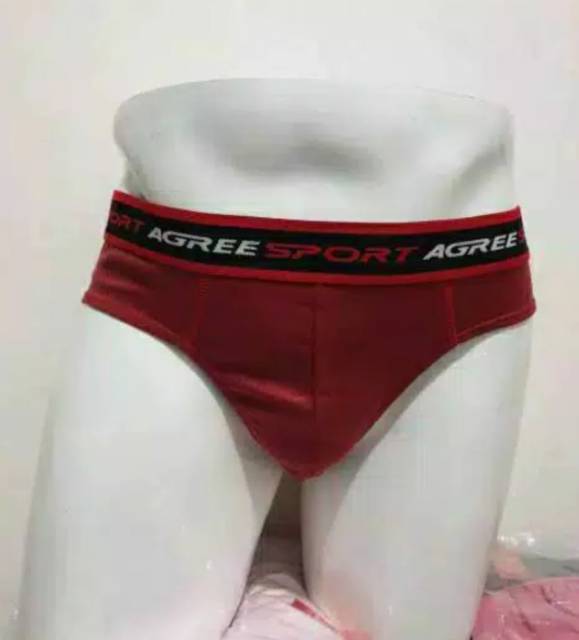 Celana Dalam Pria Agree Sport Biru Harga 3 pcs