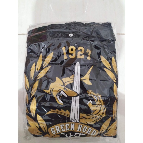 HOODIE ZIPPER GREEN NORD LOGO ORIGINAL
