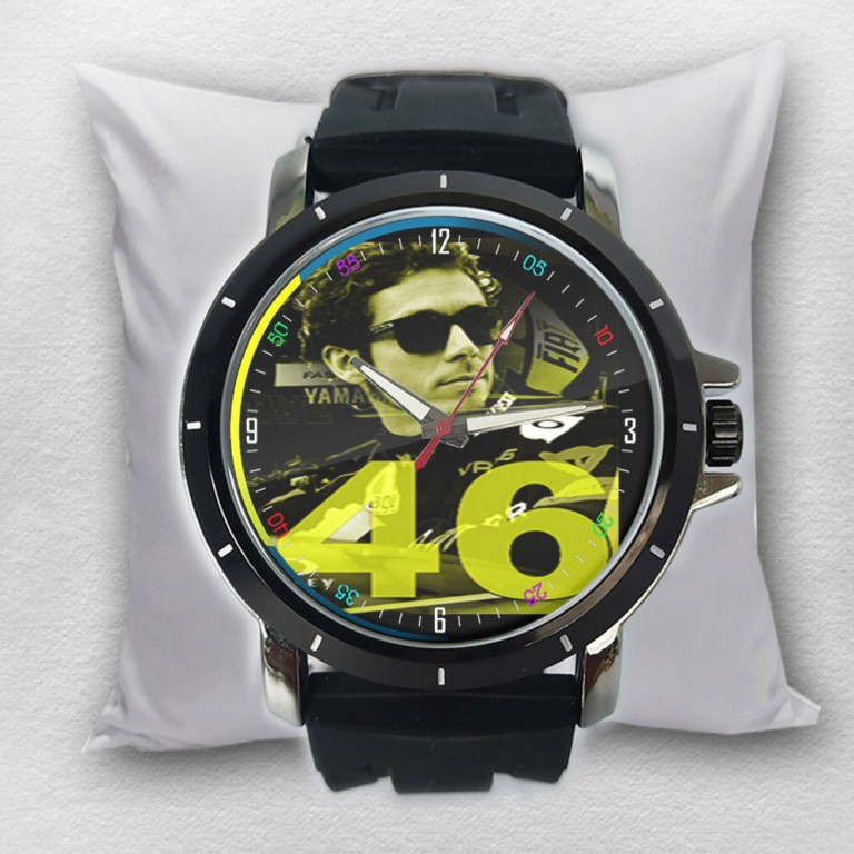 VR46  Valentino Rossi 04 Jam Tangan Pria Rubber Custom