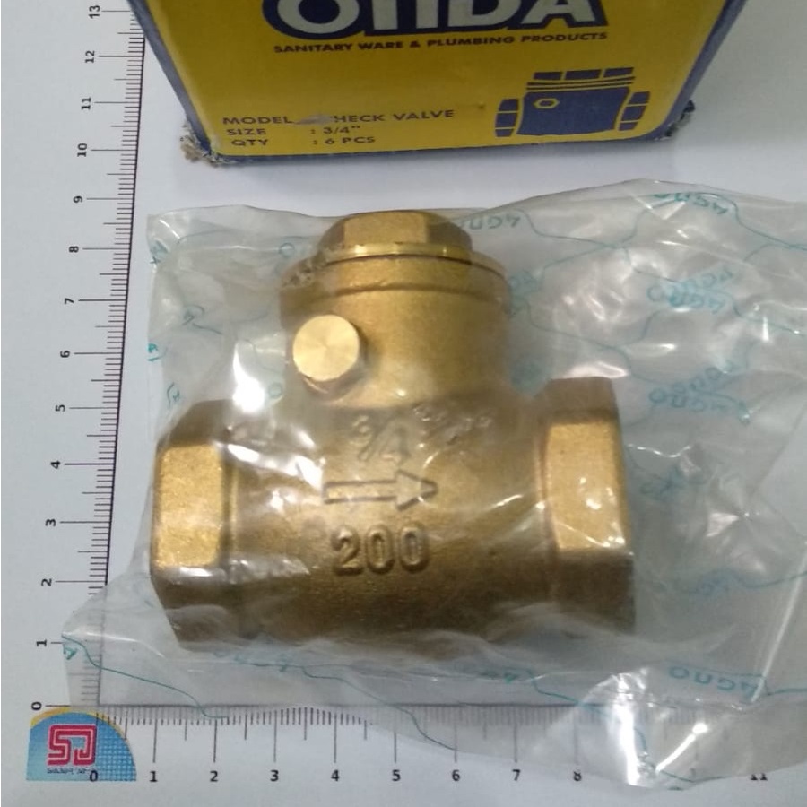 ONDA Check Valve 3/4 Katup Keran Kuningan Metal Brass Swing Check Klep Tabok