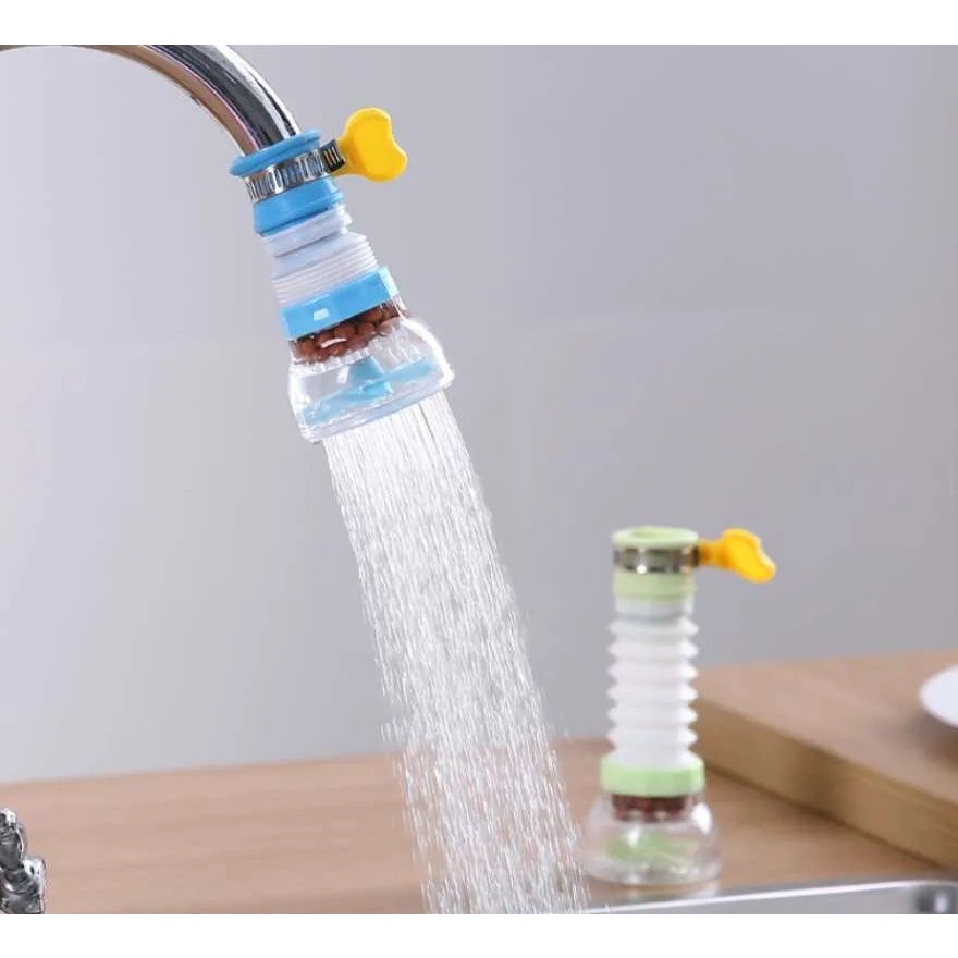 Sambungan Kran Flexible Panjang Keran Kran Air Filter Aerator Putar 360  Dengan Ring / Saringan Air Bersih Faucet Flash Anti Splash Shower