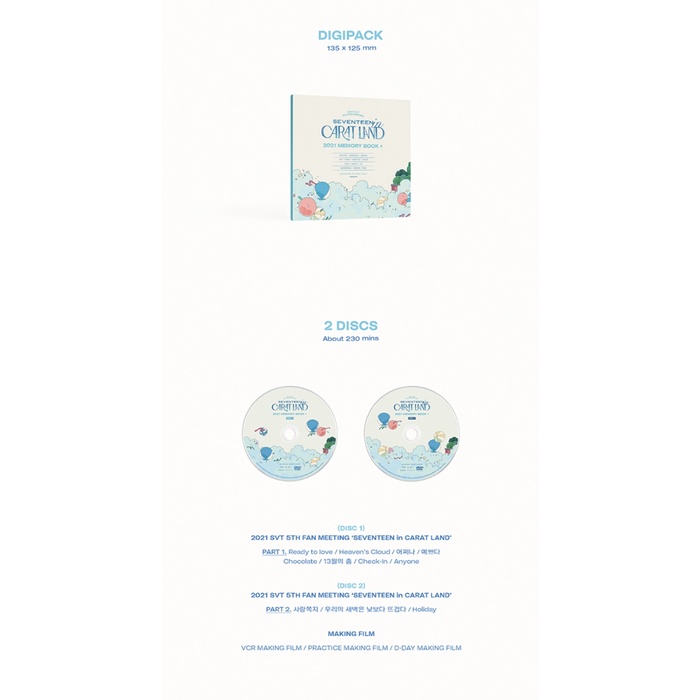 2nd (DVD + Memory Book) 2021 SEVENTEEN in CARAT LAND