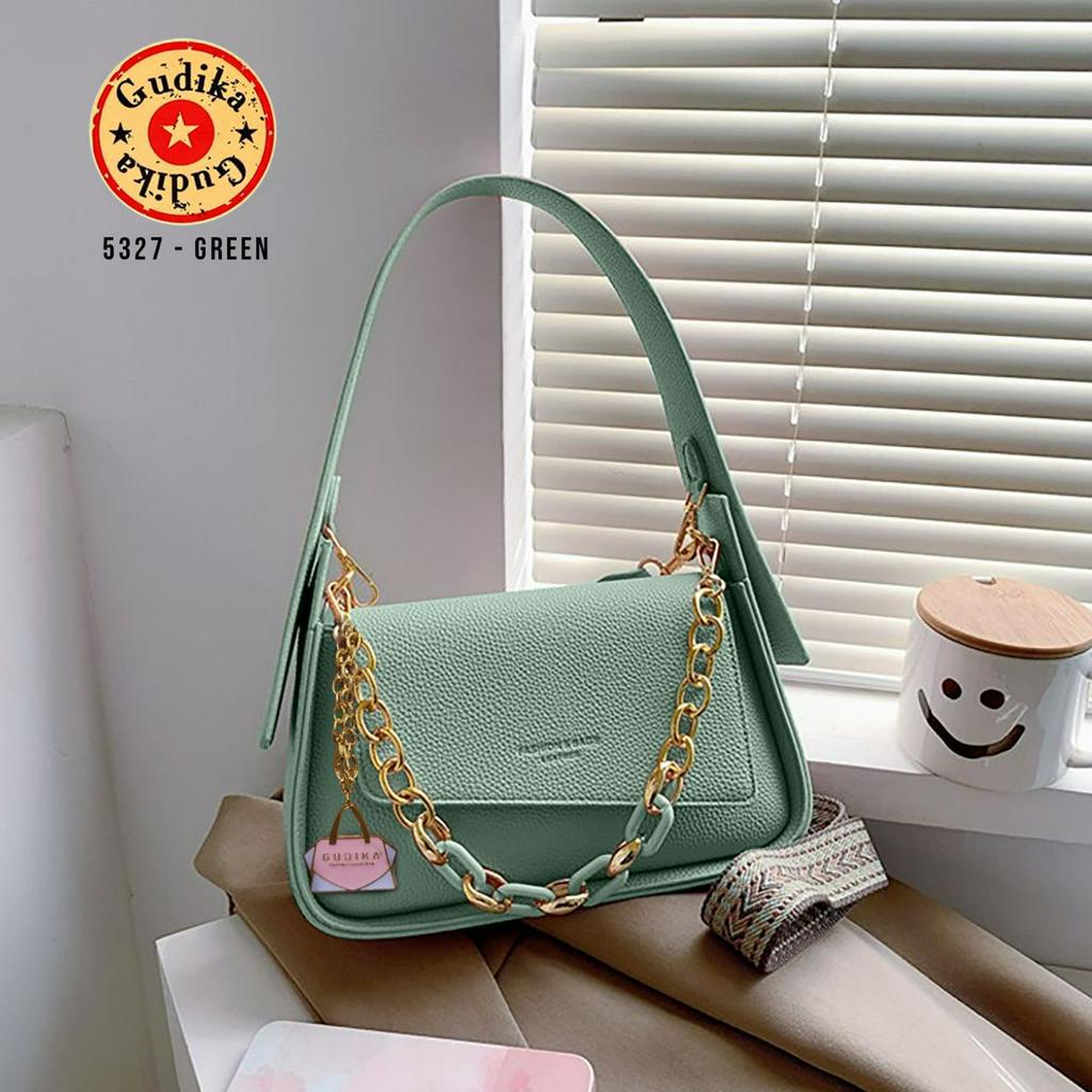 Tas GUDIKA Clara 5327 - Tas Wanita Kulit OOTD Harian Korea Style - Tas Selempang Cewek Kekinian Import Original Terbaru - sling bag - shoulder bag - tas kantor - tas bahu - tas kulit - tas batam - tas pesta kondangan