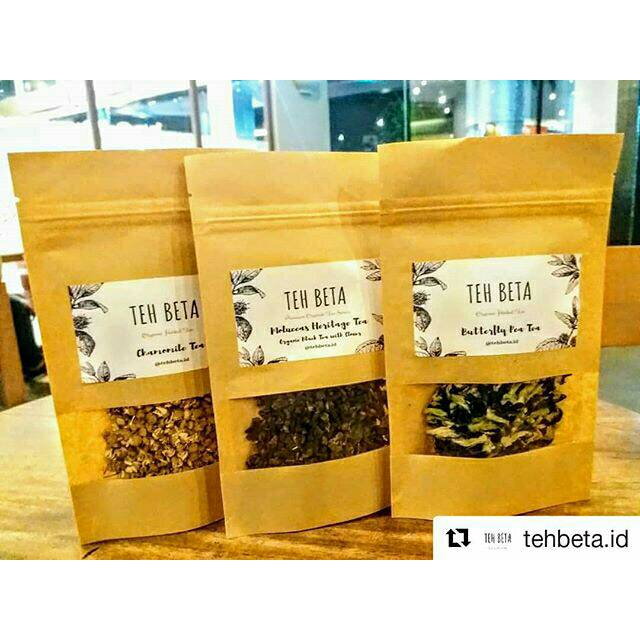 

Paper Pouch Pack Teh Beta Chamomile Butterfly Pea Rosela Lavender Earl Grey Tea