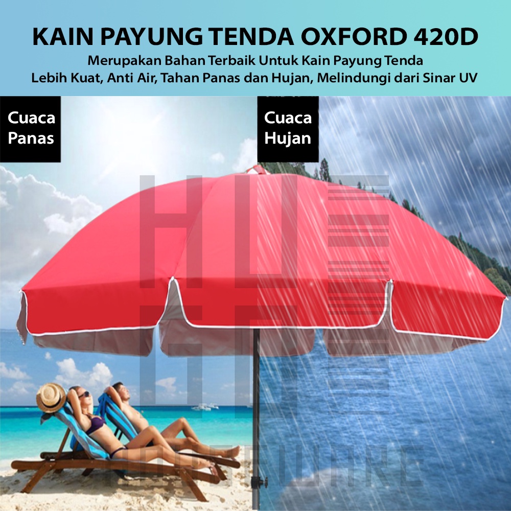 HUGO Payung Tenda 180 CM Jualan Taman Pantai Cafe Bazar Lapak