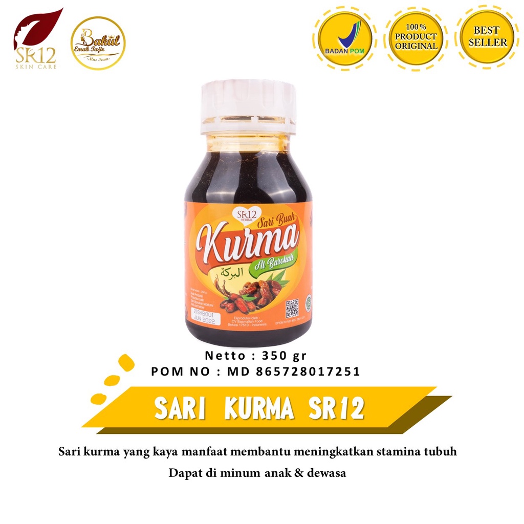 

Sari buah kurma SR12 meningkatkan stamina tubuh BPOM