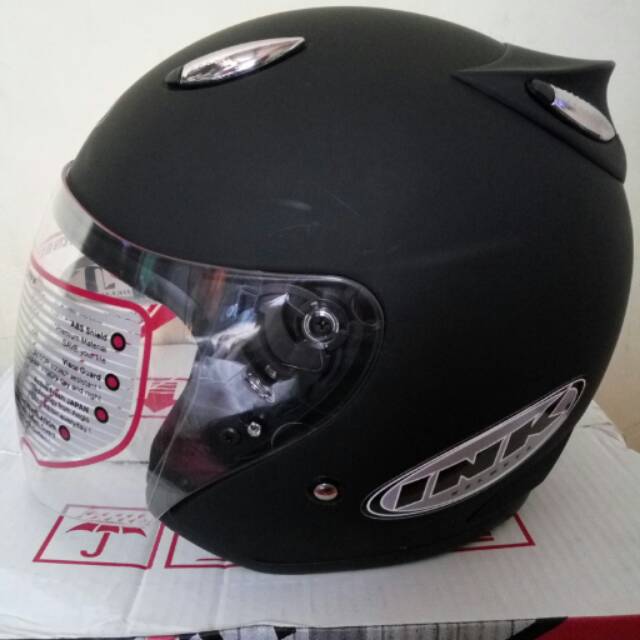 HELM BASIC INK CENTRO HITAM DOFF bkn ori INK