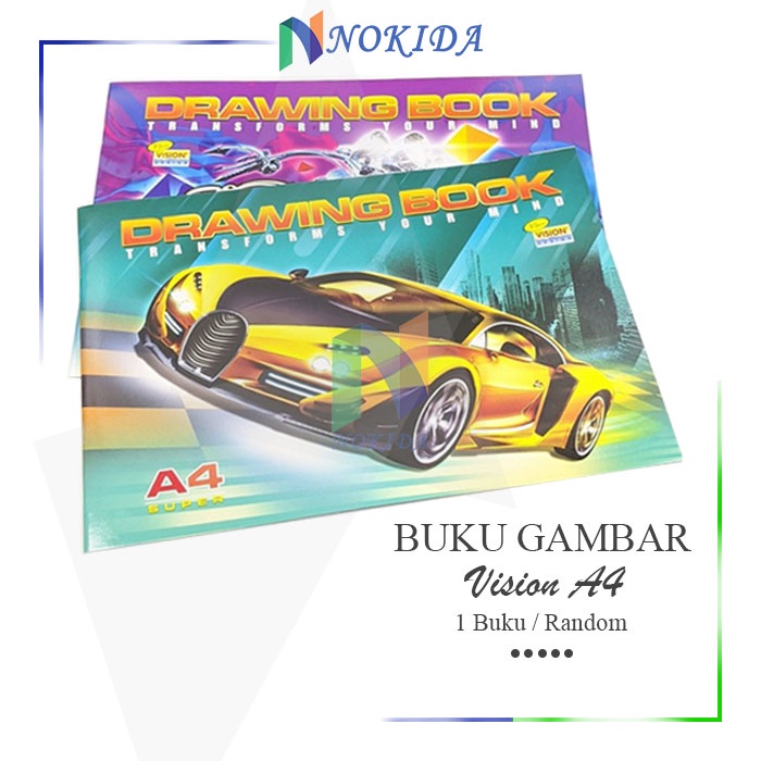 

Nokida Buku Gambar Vision [A4/1 Buku] / Drawing Book A4 / Buku Mewarnai / Alat Perlengkapan Menggambar Anak