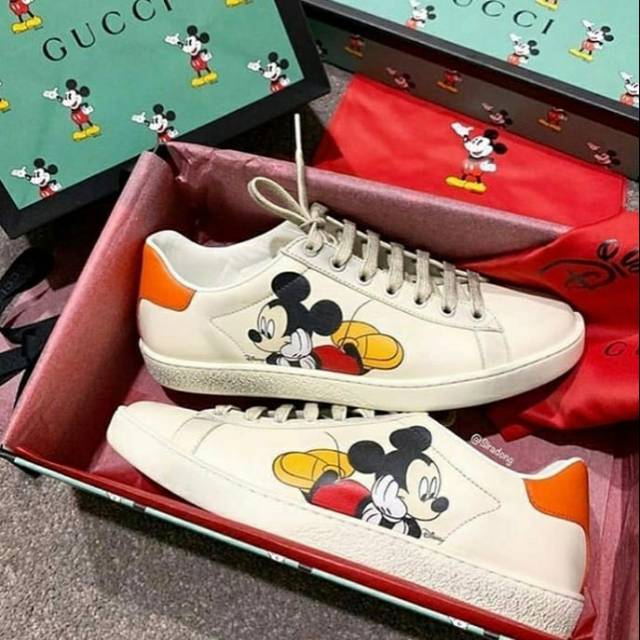 Sepatu Gucci Ace Sneaker x Disney Mickey Mouse