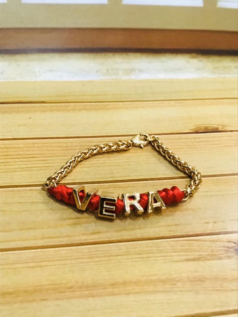 Gelang nama // gelang huruf // gelang inisial // gelang alphabet // gelang rajut tali