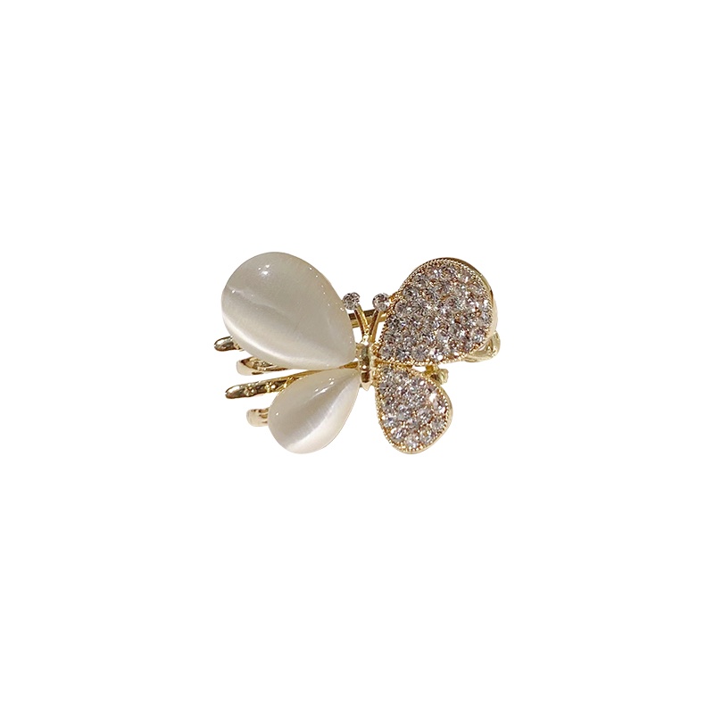 Opal glitter Berlian Kupu-Kupu Jepit Rambut Wanita vintage Elegan Poni Klip Aksesoris Rambut Korea