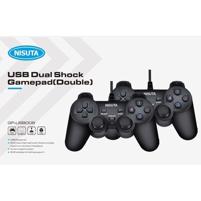 Gamepad Double Mtech/Joystick/Gamepad Double Hitam M-Tech/Pc Laptop