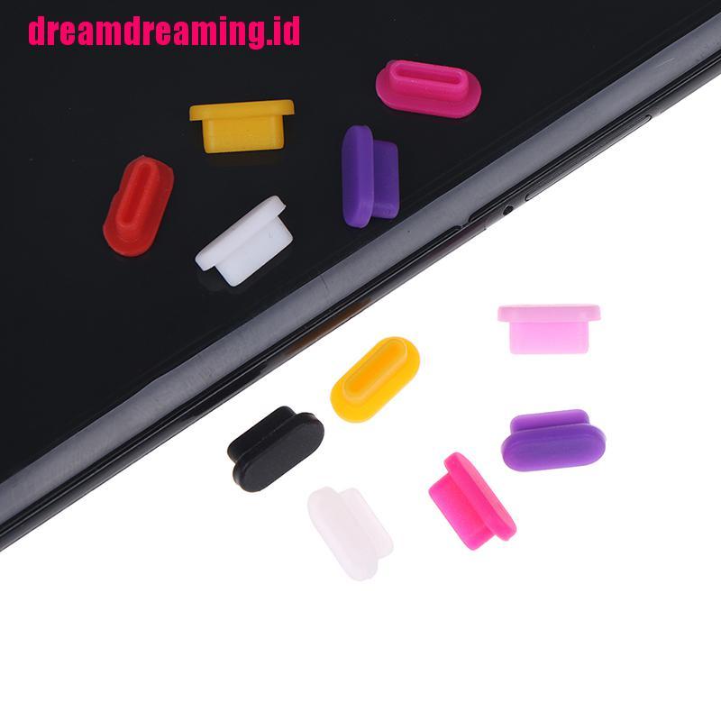 Ddid 5pcs / Set Penutup Lubang Earphone Anti Debu Tipe C Bahan Silikon Warna-Warni