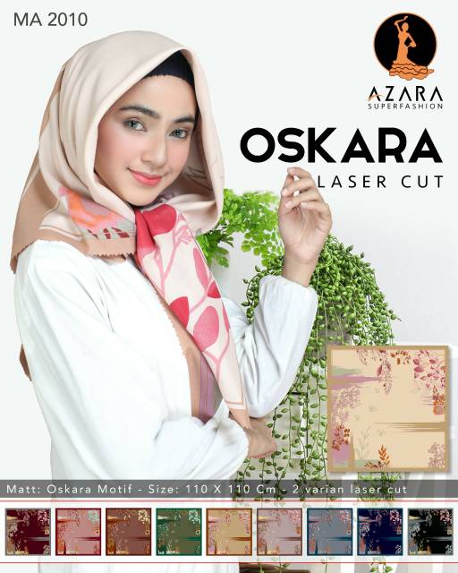 Grosir Hijab Segiempat Laser Motif Lc / Jilbab Segiempat Motif Azara Laser Cut Oskara Maxmara Sakura-1