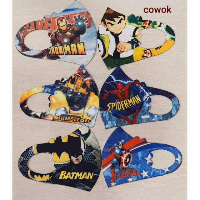 masker anak karakter/ls