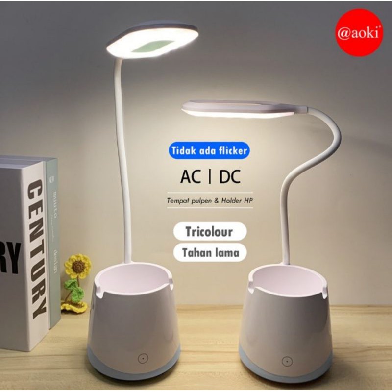 Aoki Lampu Meja Belajar + Tempat Pulpen/Pensil AK-6102