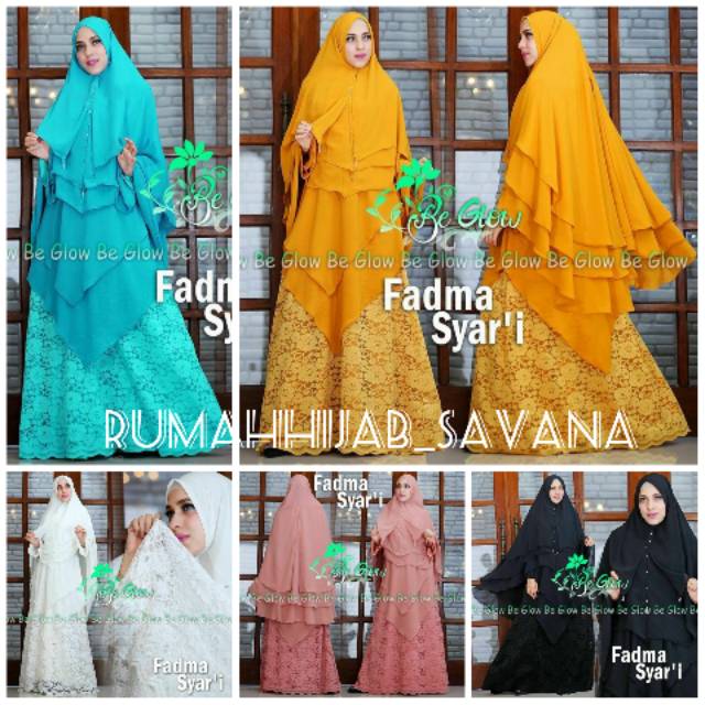 ORI 💗💗💗FADMA SYAR'I BY BE GLOW  gamis pesta syari brokat brukad