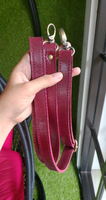 Longstrap Kulit Lebar 2cm Tali Tas Tali Pouch Kulit Asli