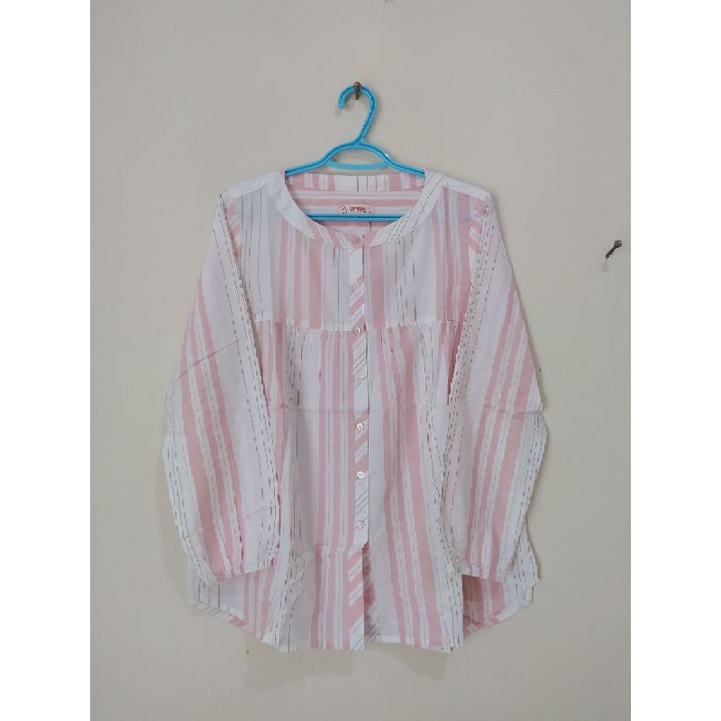 Blouse Corniche 100% ORI Stripe peach
