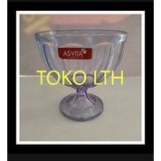 3 PCS GELAS ES TELER AKRILIK ASVITA PLASTIK MELAMIN MANGKOK KAKI ES CAMPUR