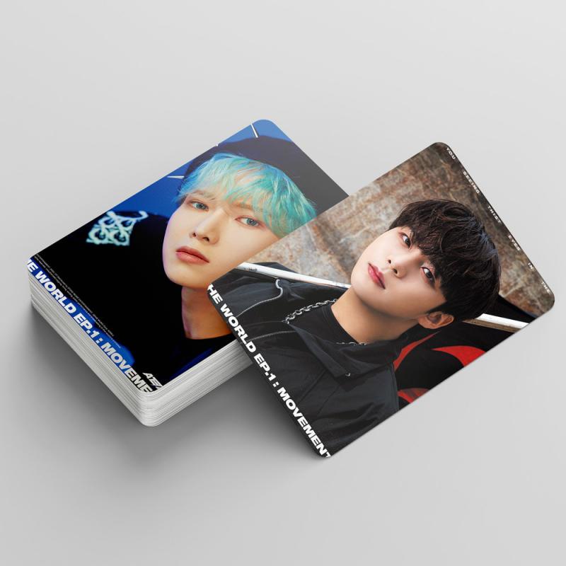 55pcs / Kotak Kartu Pos LOMO Foto ATEEZ THE WORLD EP 1: Motion Guerrilla Album