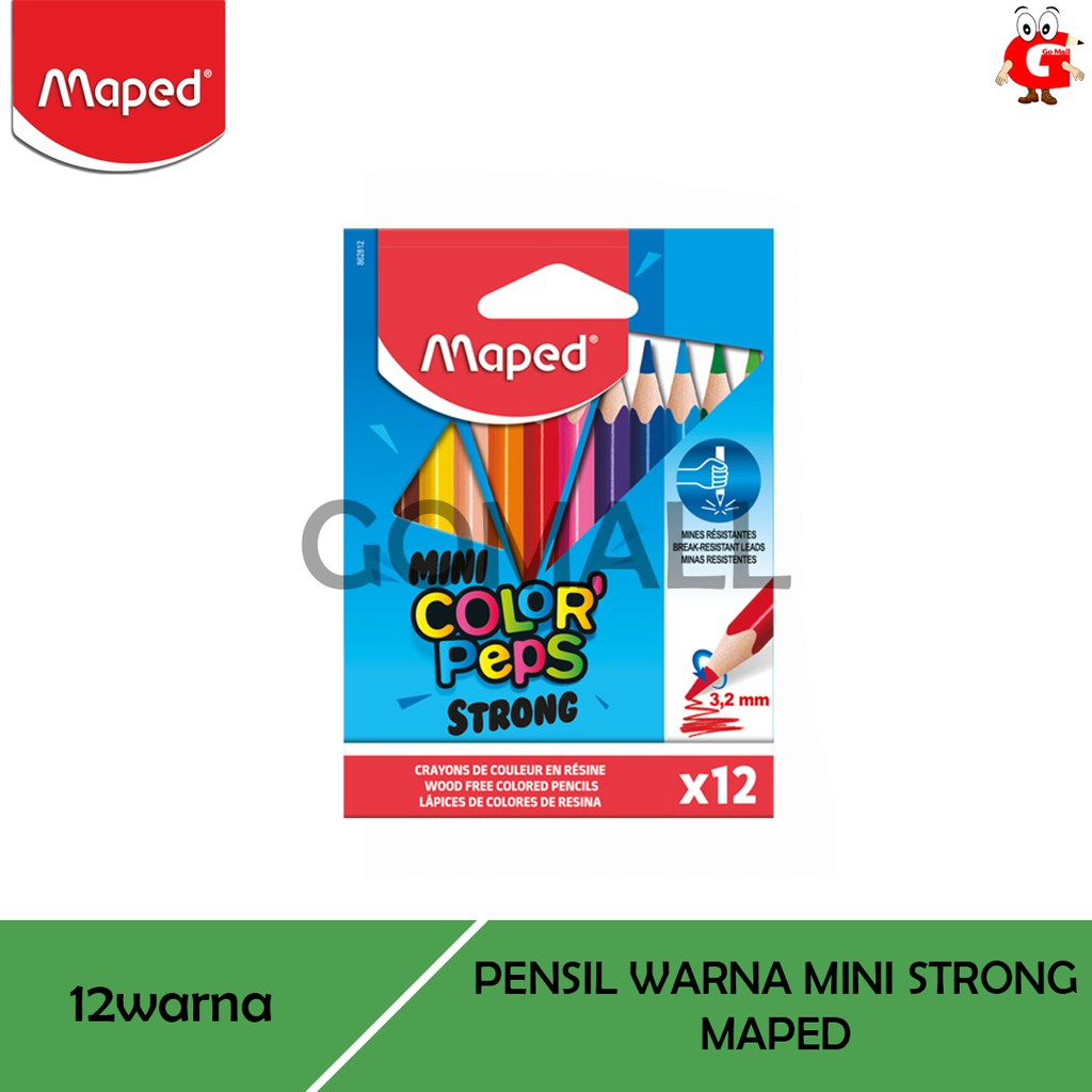 

Pensil Maped 12 warna Color Peps Mini Strong