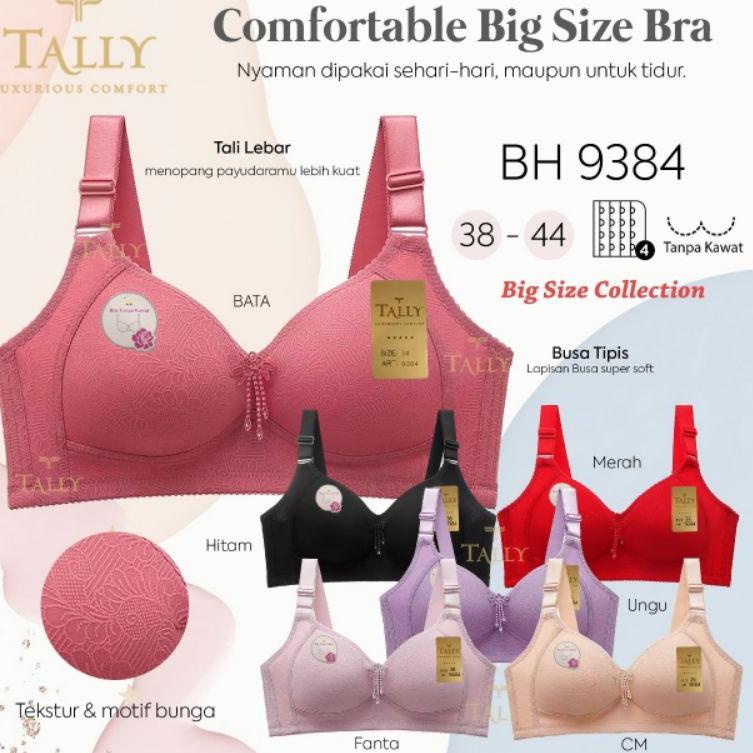 Ezc75 OdiF Shop - Tally 9384 Bra Jumbo Cup Besar Big Size Big Cup Ukuran Besar .,.,