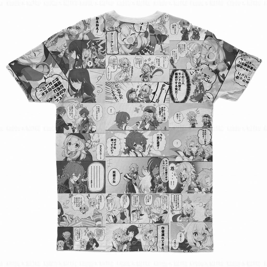 Tshirt Klee Comics Waifu Kawaii Fullprint Anime Gaming Genshin Impact Premium Unisex