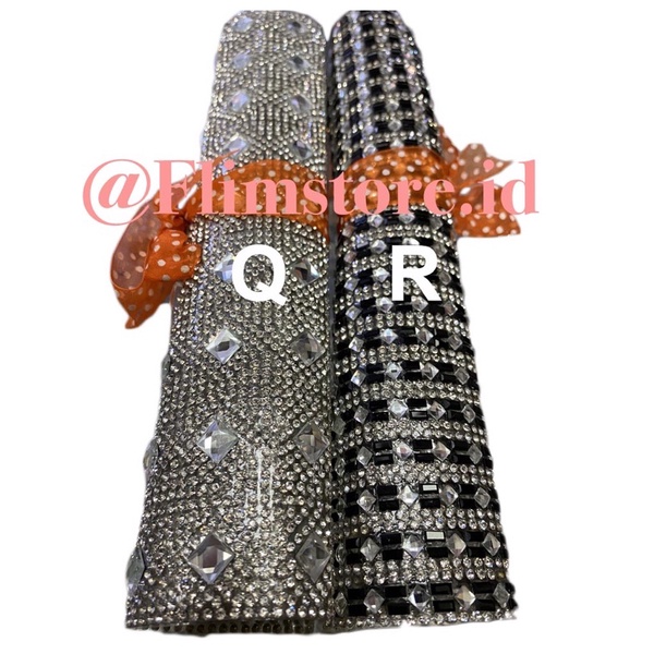 (Hotfix) Aksesoris Lembaran Payet pattern setrika diamond kristal tikar tempel 40x20cm