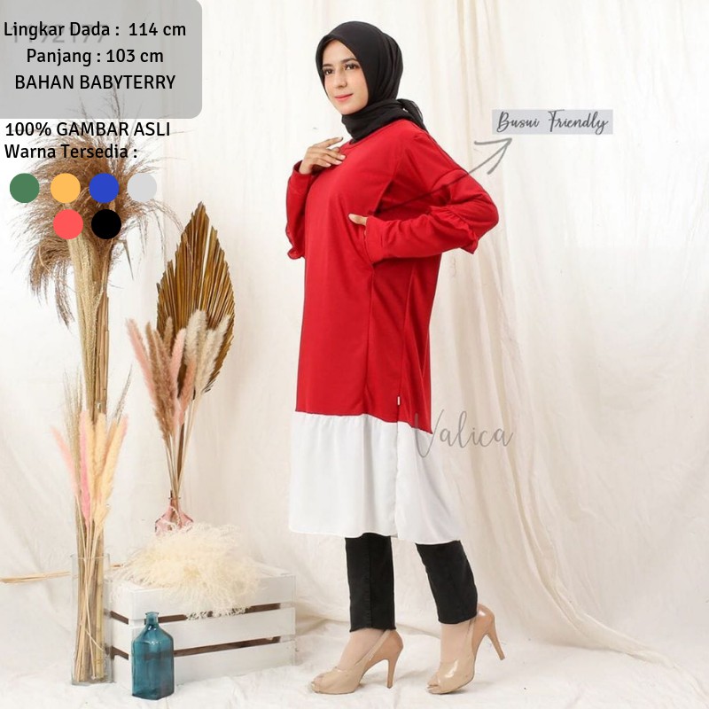 (COD) Daily Things Tunik BUSUI 6 Colors Zahrah Fit XXL LD 114cm