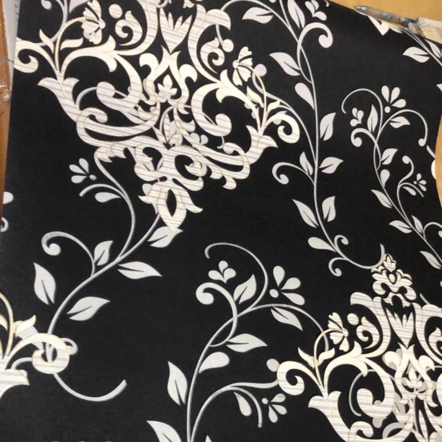  Wallpaper  Dinding Motif  Klasik Hitam  Mewah Shopee Indonesia