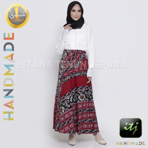 Rok / Skirt / Bawahan Batik Muslim Wanita / Rok Tenun Etnik Motif NTT