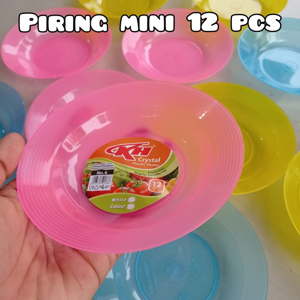 1 Lusin Piring Kecil Tatakan Gelas / Piring Kue Piring Lepek / Piring Plastik Mini