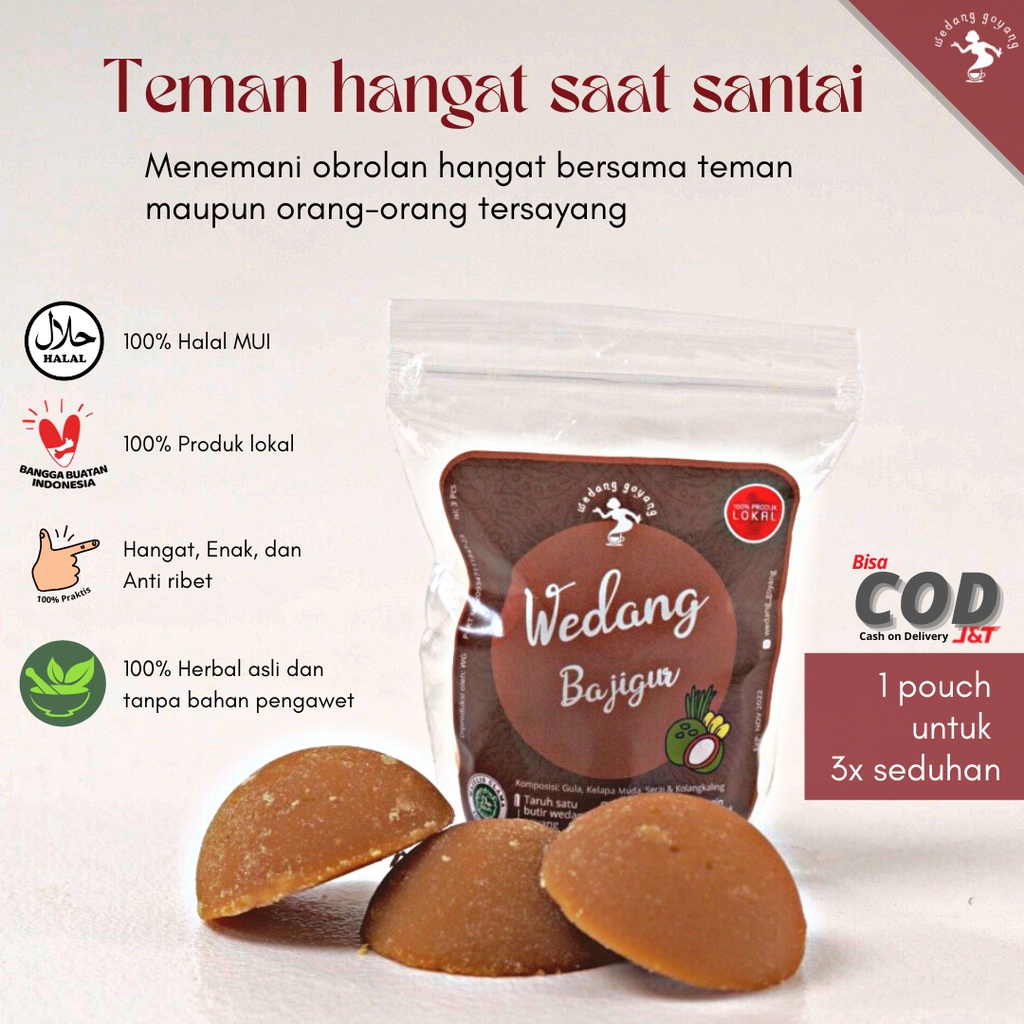 

Wedang Goyang Bajigur Jamu Instan isi 3 pack / 9 seduhan