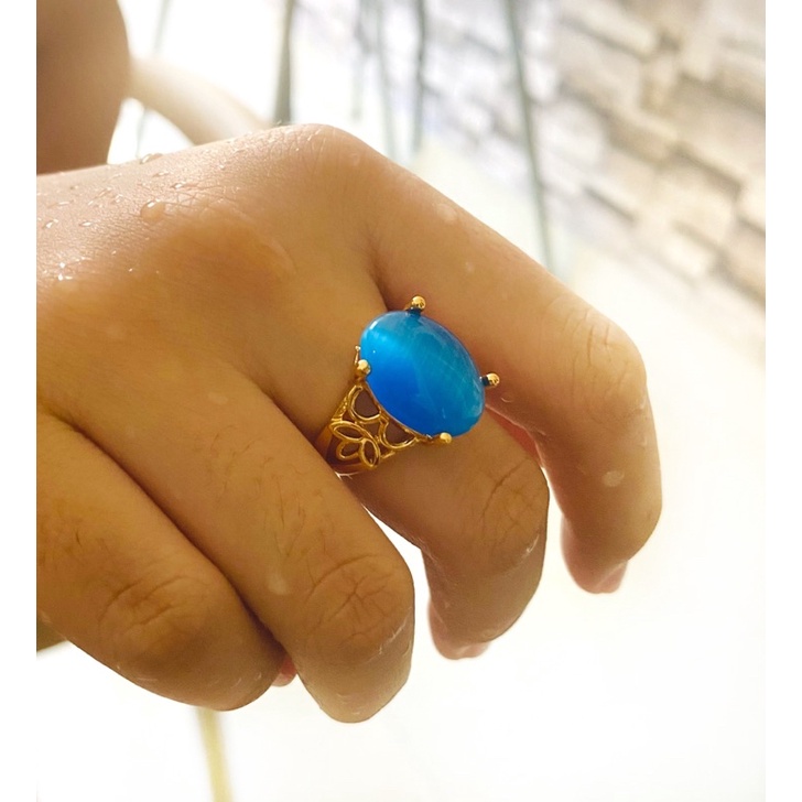 Cincin batu merah //cincin wanita //cincin lapis emas // perhiasan fasion//cincin