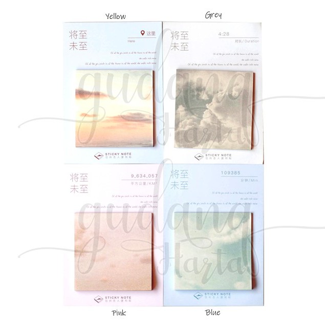 Sticky Notes Awan Kotak Memo Lucu DIY Scrapbook GH 301369