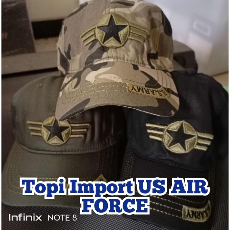 TOPI BASEBALL MILITER IMPORT US AIR FORCE