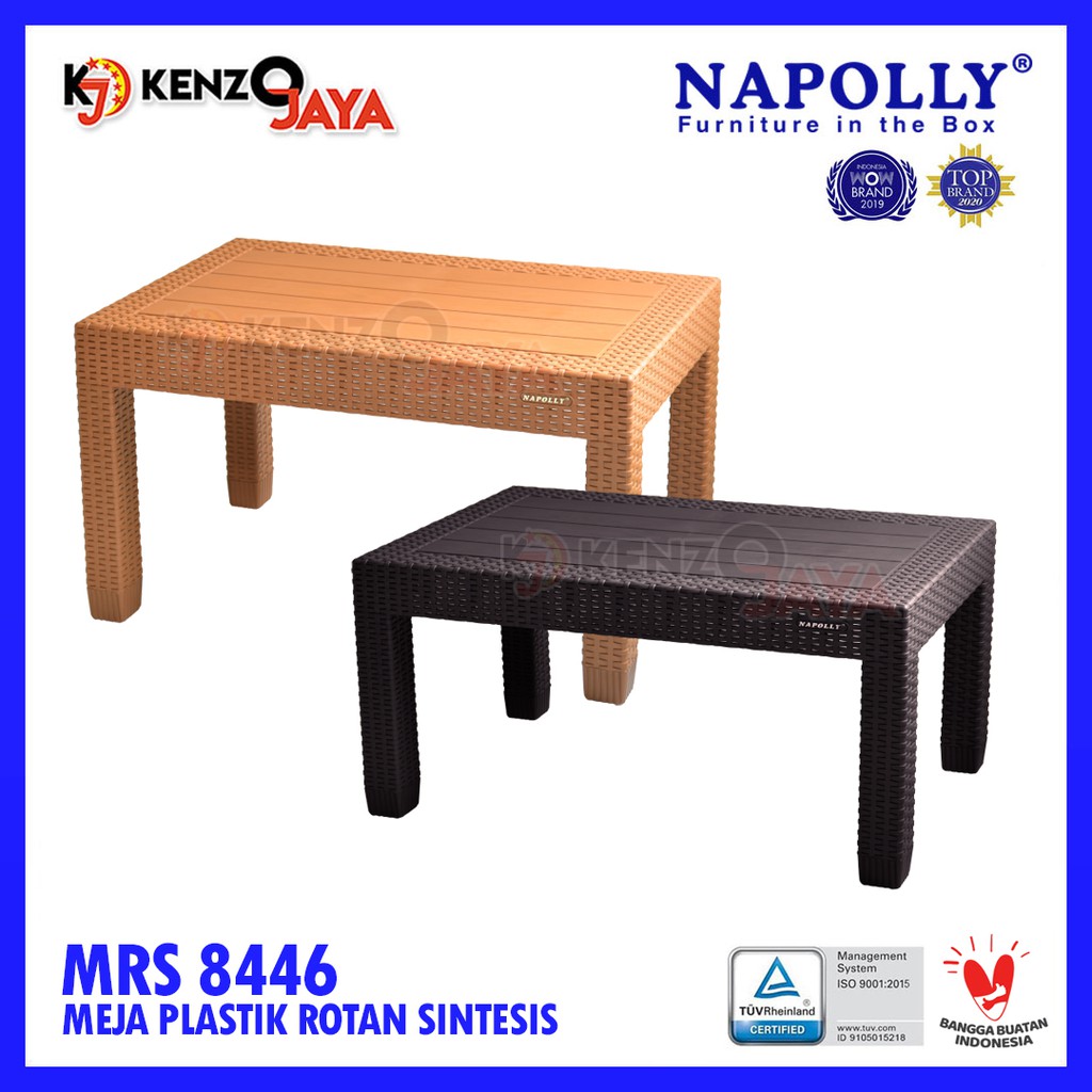 Meja Teras Rotan Sintetis NAPOLLY MRS 8446
