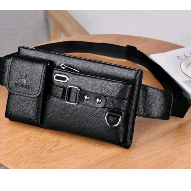Modern.. WEIXIER 8117 Tas Selempang Pria Kulit Premium WX-OS