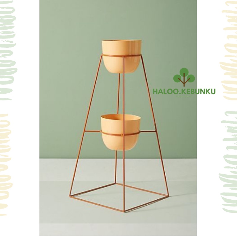 Rak Bunga Susun bahan Besi Dekorasi Rumah Taman
