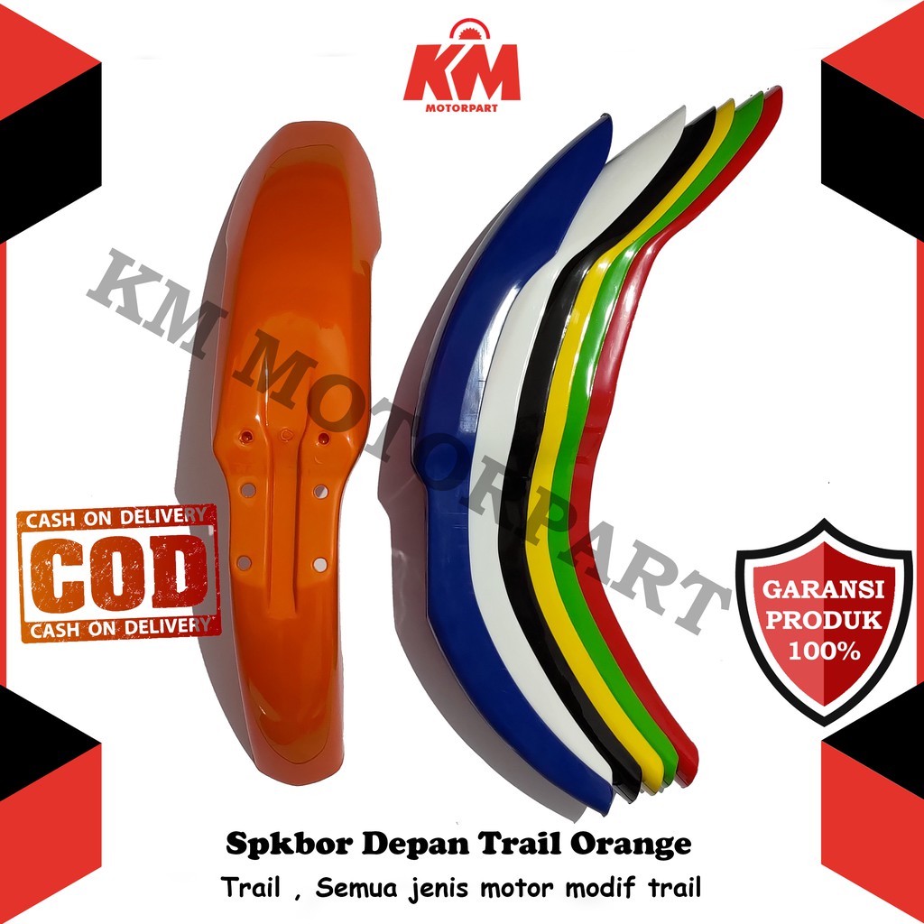 Spakbor Depan Trail Yz 85 Bebek Modif Variasi HItam Putih Hijau Orange Merah Kuning Biru