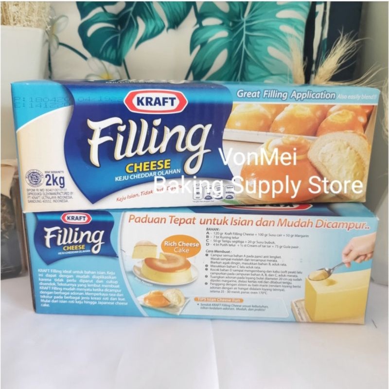 

500 gr KRAFT Filling Cheese Isian Keju Untuk roti Enak