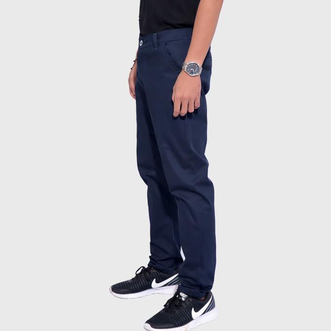 Celana Chino Navy Chino Dc Celana Panjang Pria Slimfit - Navy, M