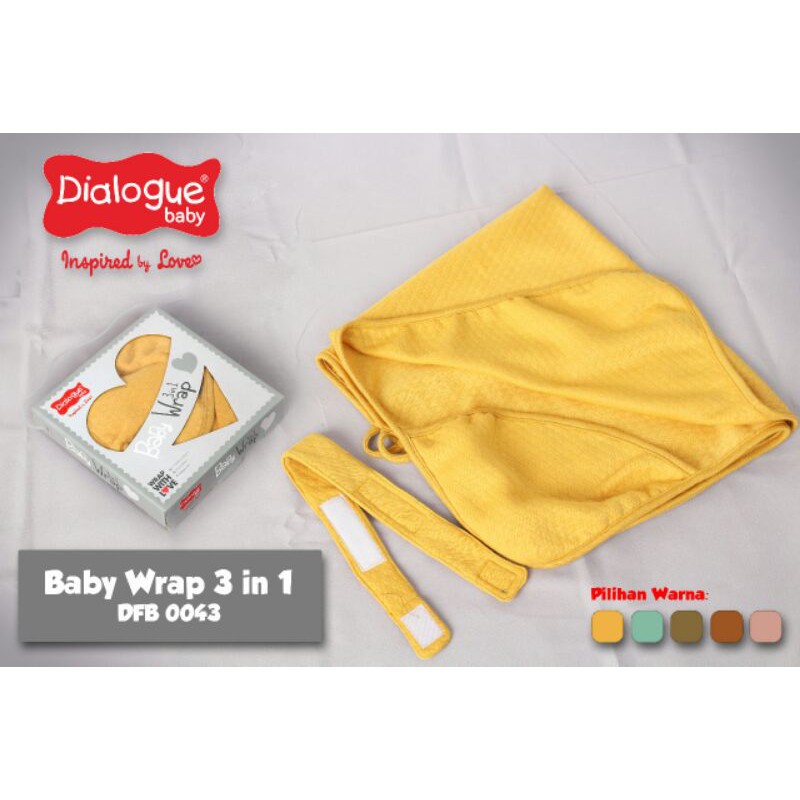 Selimut Bayi Karakter Multi Fungsi Dialogue Baby Wrap 3 in 1 DFB 0043 Lembut 3 Fungsi