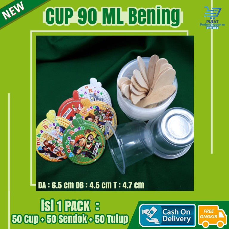 

Cup Plastik Puding/Cup Ice Cream murah/ Cup Puding 90ML/ Cup Jelly Agar Agar / BISA COD