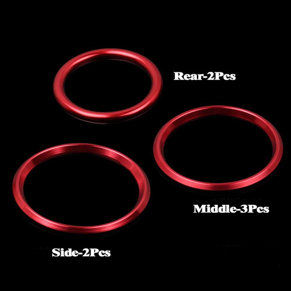 Populer 7PCS Exhaust port AC Ring Fitting DIY Baru Mudah Dipasang Lingkaran Hias Outlet Untuk Untuk Benz A-Class W177 2019-2022