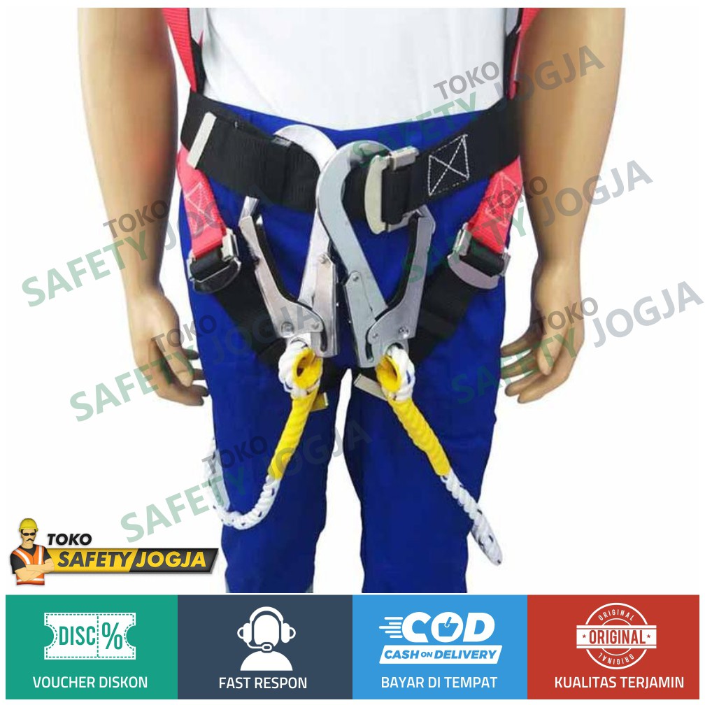 Sabuk Pengaman Panjat Tebing / Body Harness / Belt Safety Legion Double Hook