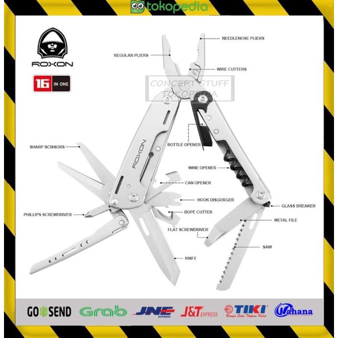 MULTI TOOLS / SURVIVAL TOOL / PISAU LIPAT / PERLENGKAPAN OUTDOOR ORI DSFG46316
